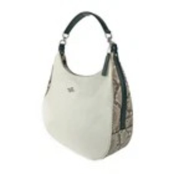 COACH Snake Embossed Leather Mix Harley Hobo Shoulder Bag LIKE NEW - Picture 1 of 9